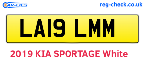 LA19LMM are the vehicle registration plates.