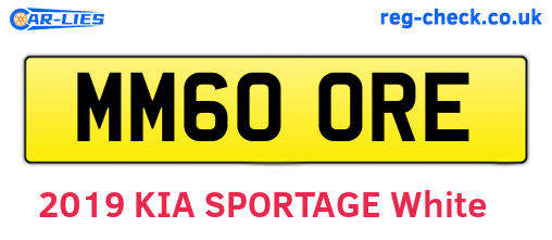 MM60ORE are the vehicle registration plates.