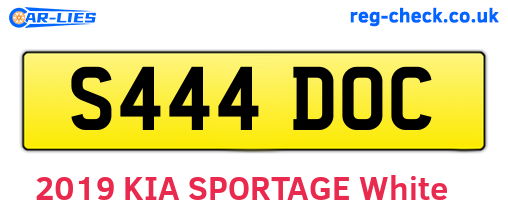 S444DOC are the vehicle registration plates.