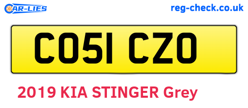 CO51CZO are the vehicle registration plates.