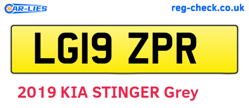 LG19ZPR are the vehicle registration plates.