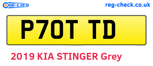 P70TTD are the vehicle registration plates.