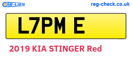 L7PME are the vehicle registration plates.