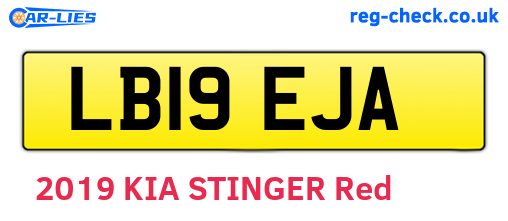 LB19EJA are the vehicle registration plates.