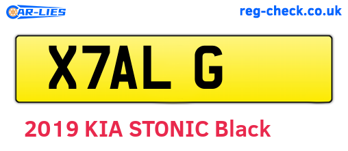 X7ALG are the vehicle registration plates.