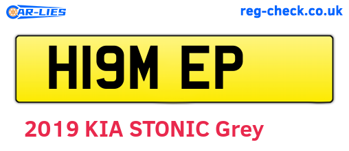 H19MEP are the vehicle registration plates.