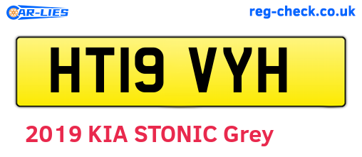 HT19VYH are the vehicle registration plates.