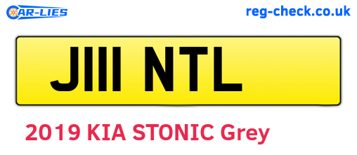 J111NTL are the vehicle registration plates.