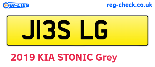 J13SLG are the vehicle registration plates.