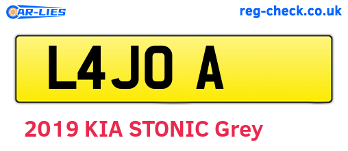 L4JOA are the vehicle registration plates.