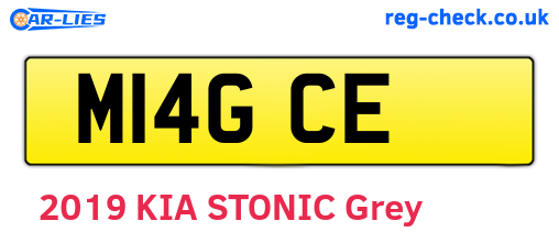 M14GCE are the vehicle registration plates.