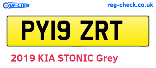 PY19ZRT are the vehicle registration plates.