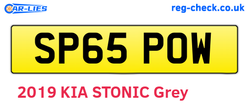 SP65POW are the vehicle registration plates.