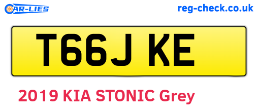 T66JKE are the vehicle registration plates.
