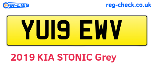 YU19EWV are the vehicle registration plates.