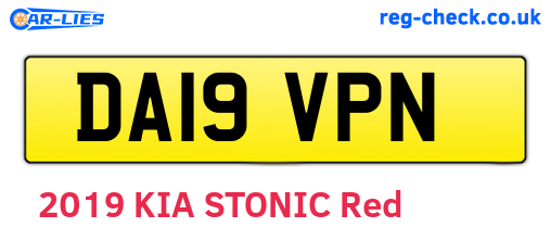 DA19VPN are the vehicle registration plates.