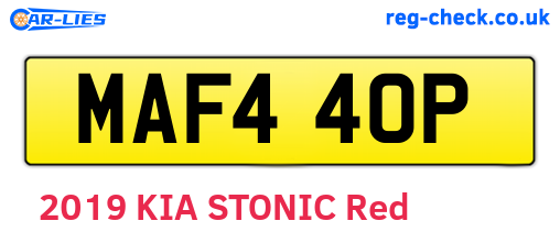 MAF440P are the vehicle registration plates.