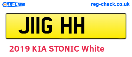 J11GHH are the vehicle registration plates.