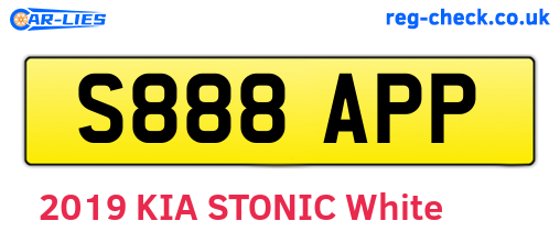 S888APP are the vehicle registration plates.