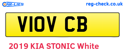 V10VCB are the vehicle registration plates.