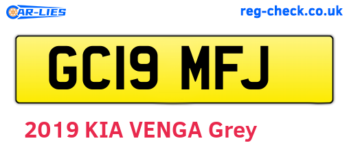 GC19MFJ are the vehicle registration plates.