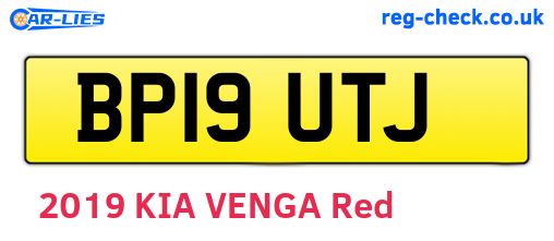 BP19UTJ are the vehicle registration plates.