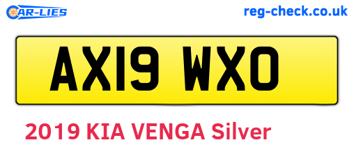 AX19WXO are the vehicle registration plates.