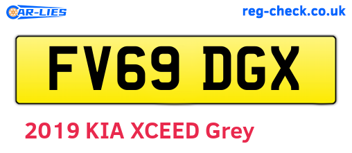 FV69DGX are the vehicle registration plates.