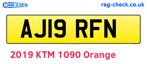 AJ19RFN are the vehicle registration plates.