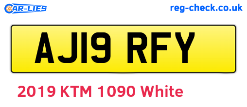 AJ19RFY are the vehicle registration plates.