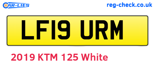 LF19URM are the vehicle registration plates.