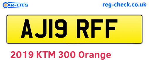 AJ19RFF are the vehicle registration plates.