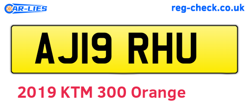 AJ19RHU are the vehicle registration plates.