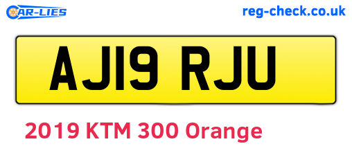 AJ19RJU are the vehicle registration plates.