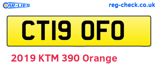 CT19OFO are the vehicle registration plates.