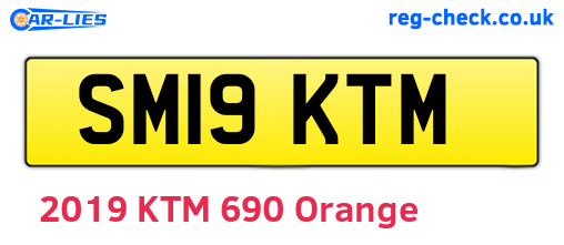 SM19KTM are the vehicle registration plates.