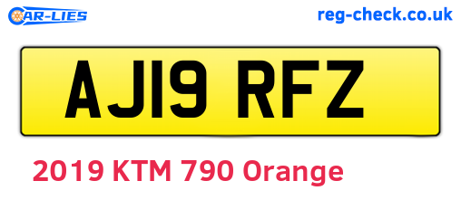 AJ19RFZ are the vehicle registration plates.