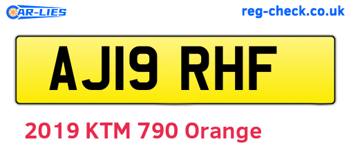 AJ19RHF are the vehicle registration plates.