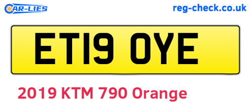 ET19OYE are the vehicle registration plates.
