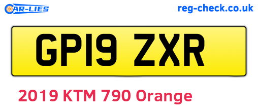 GP19ZXR are the vehicle registration plates.
