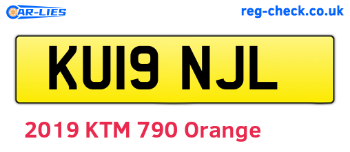 KU19NJL are the vehicle registration plates.