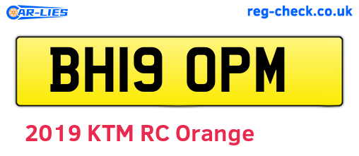 BH19OPM are the vehicle registration plates.