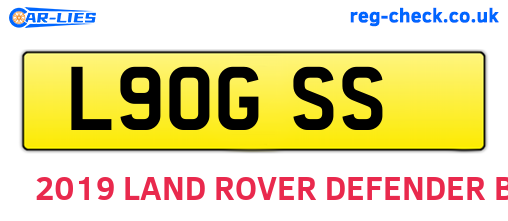 L90GSS are the vehicle registration plates.