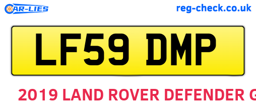 LF59DMP are the vehicle registration plates.