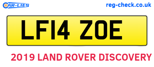LF14ZOE are the vehicle registration plates.