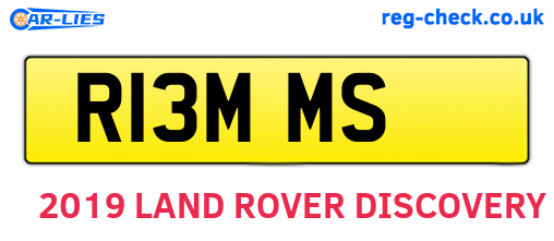 R13MMS are the vehicle registration plates.