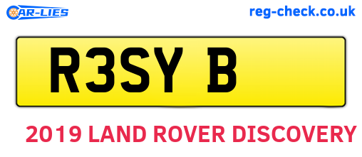 R3SYB are the vehicle registration plates.