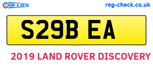 S29BEA are the vehicle registration plates.