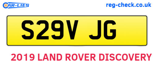 S29VJG are the vehicle registration plates.