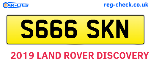 S666SKN are the vehicle registration plates.